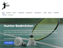 Tablet Screenshot of hunterbadminton.com.au